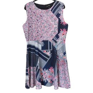 Suzanne Betro Plus Size Sleeveless Floral Dress Size 1X